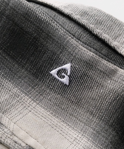 GERRY(ジェリー)の「【70】【GERRY/ジェリー】ワンポイントロゴ刺繍 オンブレチェック 半袖シャツ/26SS新色追加(シャツ/ブラウス・メンズ・ブラウン/ブラック/ホワイト/ブルー・M/L/XL)」の7枚目の写真