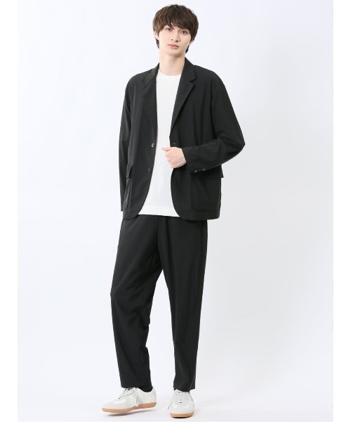 TAKA-Q（タカキュー）の「【接触冷感 ストレッチ】タカキュー Sauna Camp×T/Q ととのい テーパードパンツ(セットアップ可能)（その他パンツ・メンズ・ネイビー/ブラック・MEDIUM/LARGE/X-LARGE）」の13枚目の写真