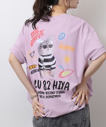 FUNALIVE（ファンアライブ）の「猫プリントTシャツ（Tシャツ/カットソー）」
