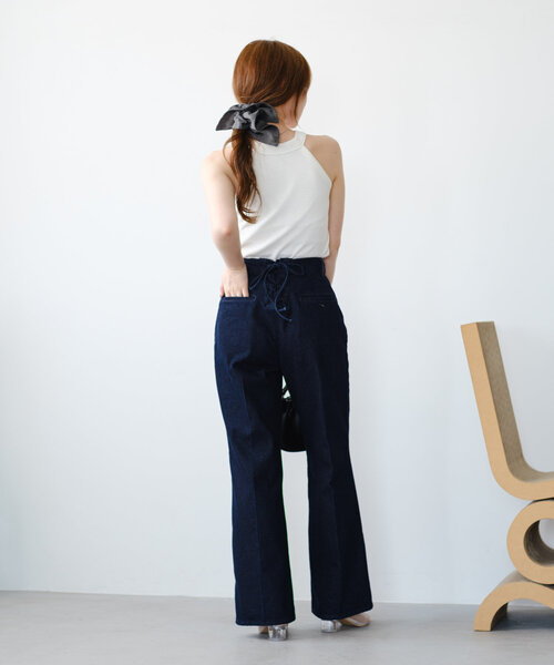 Kastane（カスタネ）の「【カップ取り外し可】B カップ付きホルターネックキャミ（キャミソール・レディース・ブラック/オフホワイト/グレー・FREE）」の8枚目の写真