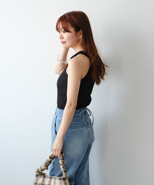 Kastane（カスタネ）の「【カップ取り外し可】B カップ付きホルターネックキャミ（キャミソール・レディース・ブラック/オフホワイト/グレー・FREE）」の10枚目の写真