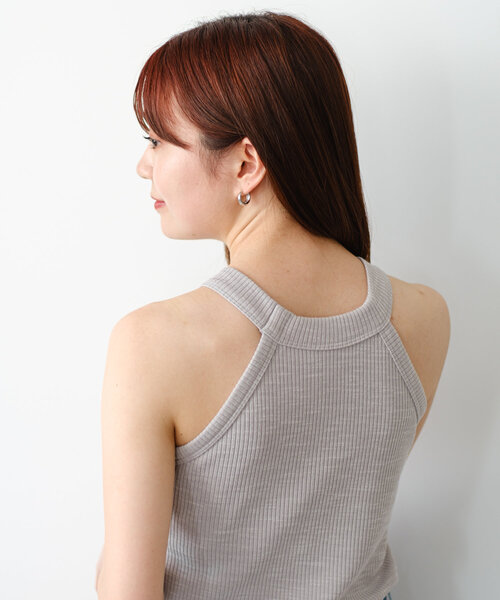 Kastane（カスタネ）の「【カップ取り外し可】B カップ付きホルターネックキャミ（キャミソール・レディース・ブラック/オフホワイト/グレー・FREE）」の17枚目の写真