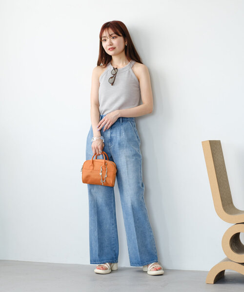 Kastane（カスタネ）の「【カップ取り外し可】B カップ付きホルターネックキャミ（キャミソール・レディース・ブラック/オフホワイト/グレー・FREE）」の18枚目の写真