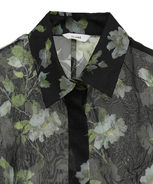 SHEER FLOWER SHORT SLEEVE SHIRTS｜TOPS(トップス)｜CLANE