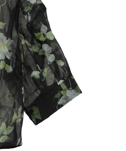 CLANE/クラネ】SHEER FLOWER SHORT SLEEVE SHIRT/シアーフラワー