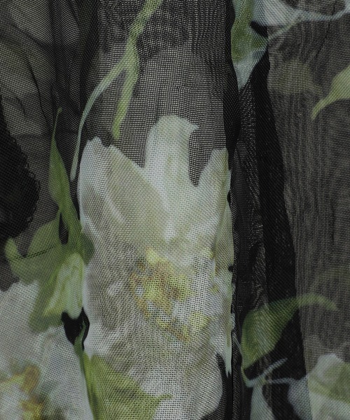 CLANE/クラネ】SHEER FLOWER SHORT SLEEVE SHIRT/シアーフラワー