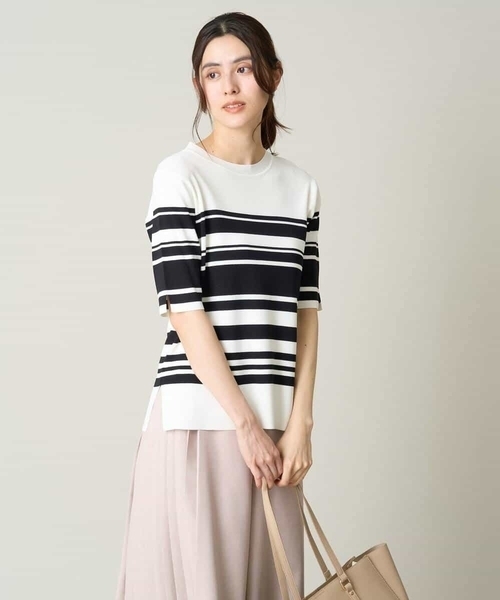 a.v.v（アーヴェヴェ）の「【洗える/UVカット】クルーネックニット（ニット/セーター・レディース・ブルー/ミント/レッド・36/34/42/38/40）」の10枚目の写真