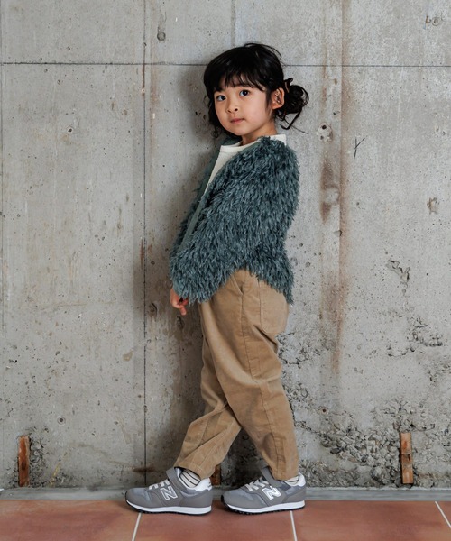 MAKE YOUR DAY（メイクユアデイ）の「ママとおそろいシャギーカーディガン■80～140cm（カーディガン/ボレロ・キッズ・ブラック/ミント・130/120/110/100/90/80/140）」の16枚目の写真