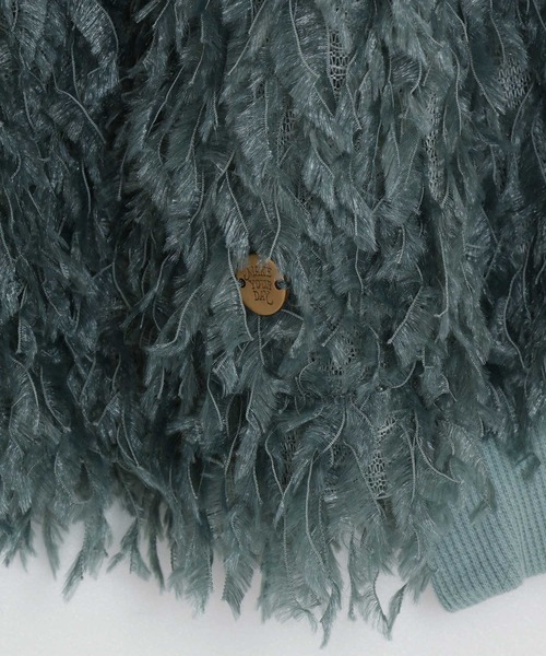 MAKE YOUR DAY（メイクユアデイ）の「ママとおそろいシャギーカーディガン■80～140cm（カーディガン/ボレロ・キッズ・ブラック/ミント・130/120/110/100/90/80/140）」の12枚目の写真