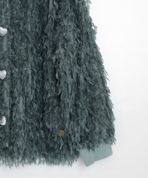 MAKE YOUR DAY（メイクユアデイ）の「ママとおそろいシャギーカーディガン■80～140cm（カーディガン/ボレロ・キッズ・ブラック/ミント・130/120/110/100/90/80/140）」の13枚目の写真