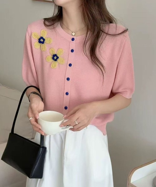 レア♡刺繍なし♡新品未使用　ラルフローレン　半袖コットンカーディガン　貝ボタン 希少！刺繍なし！新品未使用 ラルフローレン 半袖コットン