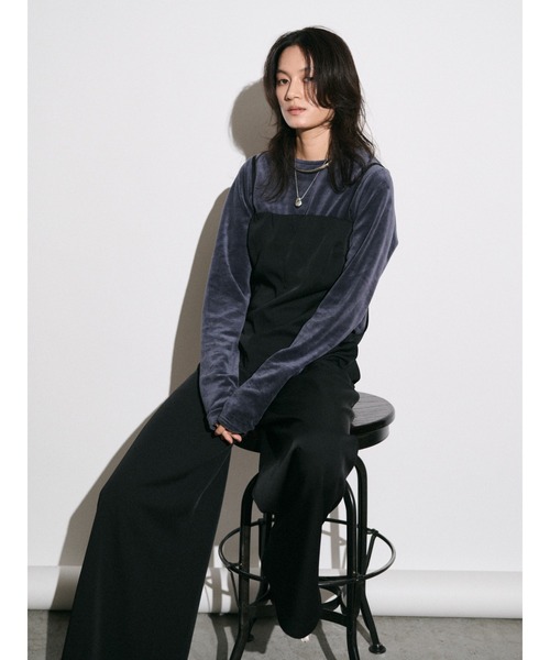 Htage（テージ）の「【Htage】バックオープンデザインロングスリーブTee（Tシャツ/カットソー・レディース・ブラック/ブルー/ヘザーグレー・FREE）」の11枚目の写真