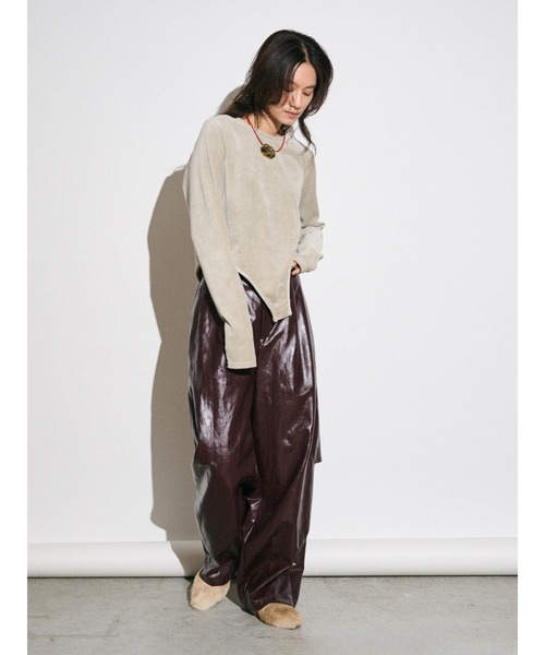 Htage（テージ）の「【Htage】バックオープンデザインロングスリーブTee（Tシャツ/カットソー・レディース・ブラック/ブルー/ヘザーグレー・FREE）」の12枚目の写真