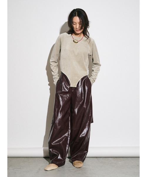 Htage（テージ）の「【Htage】バックオープンデザインロングスリーブTee（Tシャツ/カットソー・レディース・ブラック/ブルー/ヘザーグレー・FREE）」の13枚目の写真