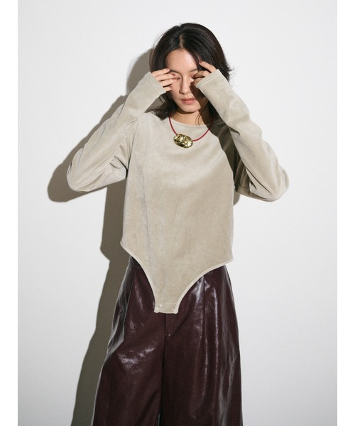 Htage（テージ）の「【Htage】バックオープンデザインロングスリーブTee（Tシャツ/カットソー・レディース・ブラック/ブルー/ヘザーグレー・FREE）」の15枚目の写真