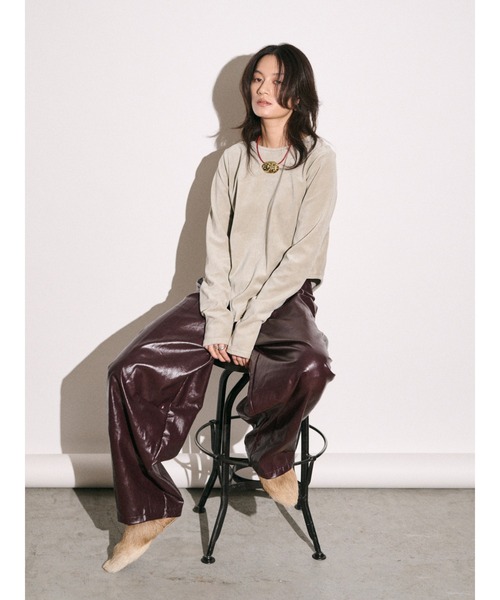 Htage（テージ）の「【Htage】バックオープンデザインロングスリーブTee（Tシャツ/カットソー・レディース・ブラック/ブルー/ヘザーグレー・FREE）」の18枚目の写真