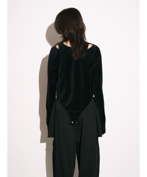 Htage（テージ）の「【Htage】バックオープンデザインロングスリーブTee（Tシャツ/カットソー・レディース・ブラック/ブルー/ヘザーグレー・FREE）」の22枚目の写真