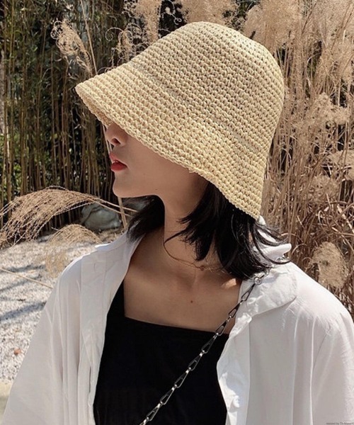 TONE SELECT GOODS（トーンセレクトグッズ）の「pur chouchou/シンプル 麦わら ペーパーハット P4483（ハット・レディース・ブラウン/ダークブラウン/ベージュ/ブラック・FREE）」の4枚目の写真