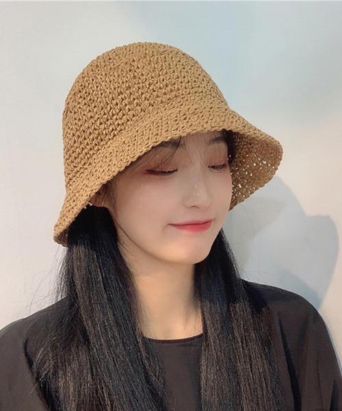 TONE SELECT GOODS（トーンセレクトグッズ）の「pur chouchou/シンプル 麦わら ペーパーハット P4483（ハット・レディース・ブラウン/ダークブラウン/ベージュ/ブラック・FREE）」の8枚目の写真