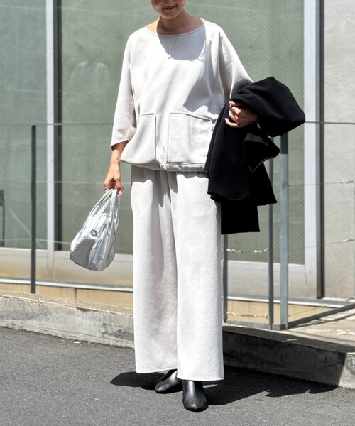 BEARDSLEYリップルダンボール　ウェストリブパンツ　M BEARDSLEY（ビアズリー）の「リップルダンボールウエストリブパンツ