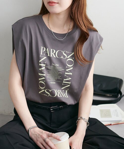 DISCOAT(ディスコート)の「ノースリアソートTシャツ(Tシャツ/カットソー・レディース・ホワイト/ピンク/オフホワイト/チャコールグレー・FREE)」の4枚目の写真