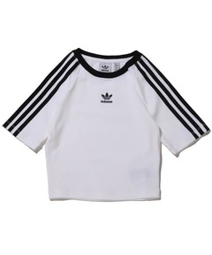 ◆adidas◆ 3S loose crop tee white JC8150 ADIDAS 3S LOOSE CROP T JC8150 T-SHIRT SHORT SLEEVE (W