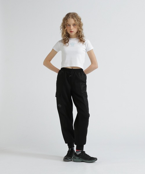AVIREX(アヴィレックス)の「NYLON COMBI LONG PANTS/ナイロンコンビロングパンツ(スウェットパンツ・レディース・オリーブ/ブラック/グレー・M/S)」の6枚目の写真