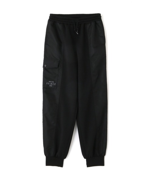 AVIREX(アヴィレックス)の「NYLON COMBI LONG PANTS/ナイロンコンビロングパンツ(スウェットパンツ・レディース・オリーブ/ブラック/グレー・M/S)」の7枚目の写真