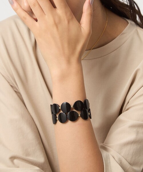 green label relaxing（グリーンレーベルリラクシング）の「＜Feeka＞ブレスレット（ブレスレット・レディース・ブラック/モカ・FREE）」の12枚目の写真