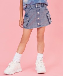 ANAP kids（アナップキッズ）の「カーゴ デニム ミニスカパン【ジュニアお揃い】（スカート・キッズ）」