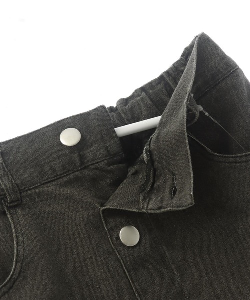 ANAP kids（アナップキッズ）の「カーゴ デニム ミニスカパン【ジュニアお揃い】（スカート・キッズ・ライトブルー/ブラック・110cm/120cm/130cm）」の14枚目の写真