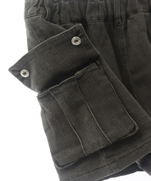 ANAP kids（アナップキッズ）の「カーゴ デニム ミニスカパン【ジュニアお揃い】（スカート・キッズ・ライトブルー/ブラック・110cm/120cm/130cm）」の18枚目の写真