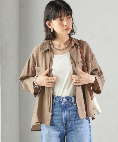 SHIPS(シップス)の「〈手洗い可能〉ポリエステル スノー ベロア 前後 2WAY タンクトップ(タンクトップ・レディース・ネイビー/ボルドー/ブラウン/オフホワイト・ONE SIZE)」の6枚目の写真