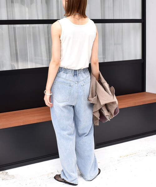 SHIPS(シップス)の「〈手洗い可能〉ポリエステル スノー ベロア 前後 2WAY タンクトップ(タンクトップ・レディース・ネイビー/ボルドー/ブラウン/オフホワイト・ONE SIZE)」の9枚目の写真