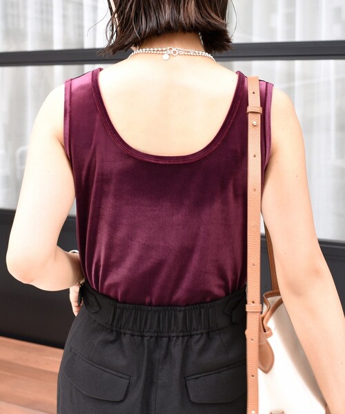 セール】〈手洗い可能〉ポリエステル スノー ベロア 前後 2WAY タンク