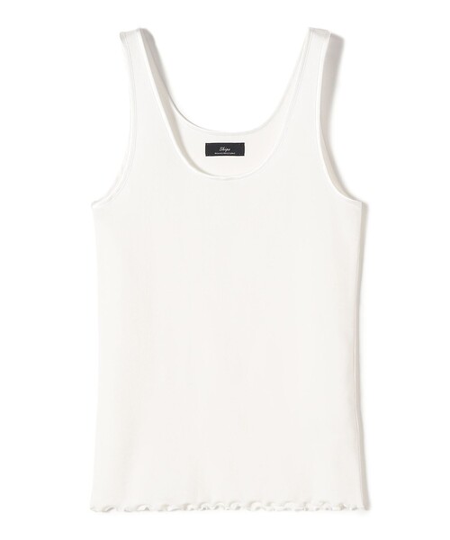 タンクトップ ノースリーブ SHIPS Primary Navy Label:サテン パイピング リブ タンクトップ レディース SHIPS Primary Navy Label:サテン パイピング リブ タンクトップ