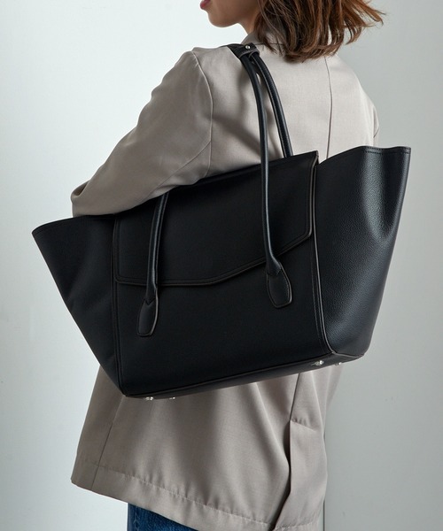 &MyuQ(アンドミューク)の「【&MyuQ】OPERIA トートバッグ A4収納可能 PC ビジネスバッグ 通勤 通学(トートバッグ・レディース・キャメル/ブラック/ダークブラウン・FREE)」の18枚目の写真