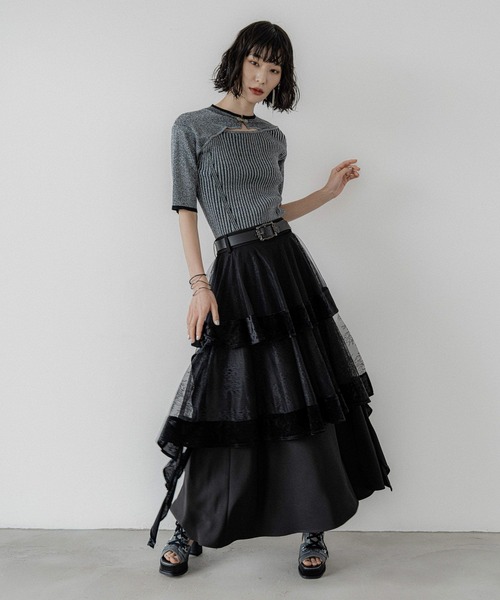 HARE スカート セール】コンビネーションイソザイアシメフリルスカート(HARE
