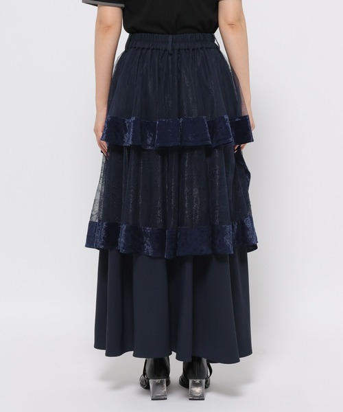 HARE（ハレ）の「コンビネーションイソザイアシメフリルスカート(HARE)（スカート・レディース・ネイビー/ブラック・FREE）」の21枚目の写真