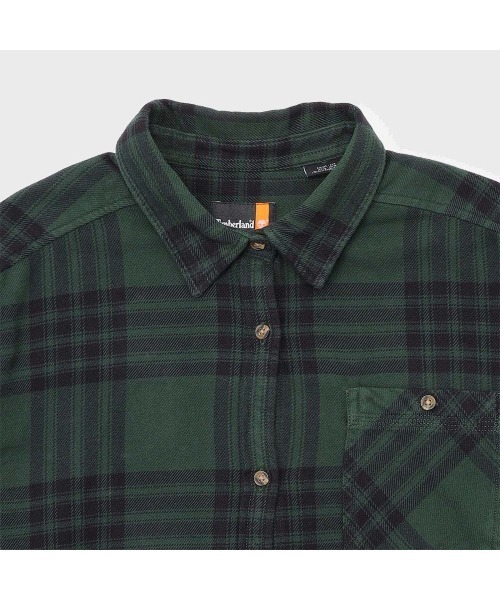 Timberland（ティンバーランド）の「ミッドウェイト フランネルチェック シャツ レディース（シャツ/ブラウス・レディース・グリーン・X-SMALL/X-LARGE/SMALL/MEDIUM/LARGE）」の2枚目の写真