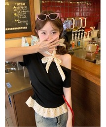 オフショル オフショルダー」に該当するトップス（ブラック/黒色系