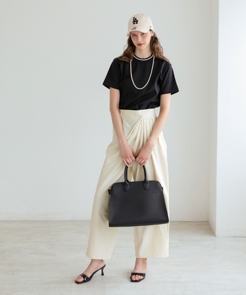 DONOBAN（ドノバン）の「ドレープパンツ（スラックス・レディース・ブラック/グレー/キャメル/アイボリー・LONG/SHORT）」の17枚目の写真