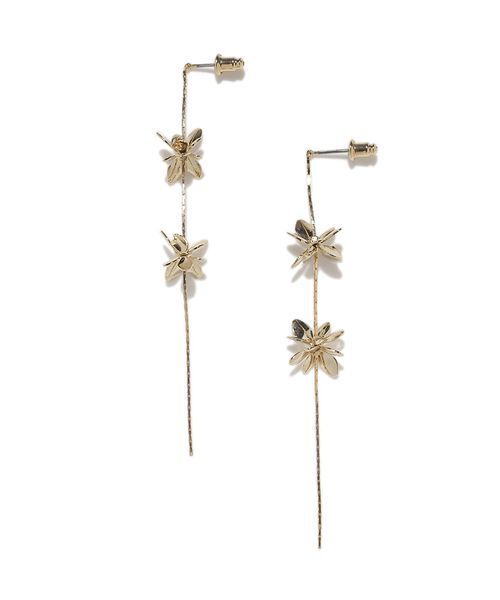 SNIDEL(スナイデル)の「フラワーロングピアス(ピアス(両耳用)・レディース・シルバー/ゴールド・F)」の3枚目の写真