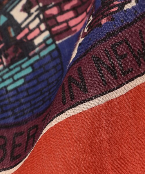 BINDU（ビンドゥー）の「BINDU: マップ バンダナ 25AW（バンダナ/スカーフ・レディース・ベージュ/ネイビー/ブラウン/レッド/ブルー・ONE SIZE）」の6枚目の写真