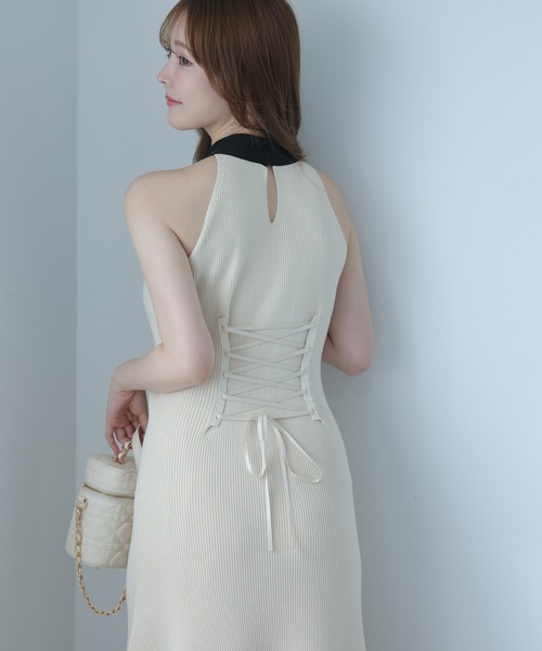 one after another NICE CLAUP（ワンアフターアナザーナイスクラップ）の「【Mode Ribbon Collection】アメスリニットワンピース（ワンピース・レディース・ネイビー/アイボリー/ブラック・FREE）」の20枚目の写真