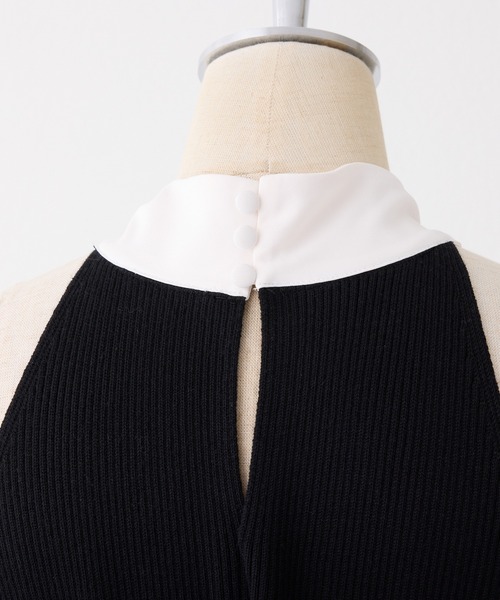 one after another NICE CLAUP（ワンアフターアナザーナイスクラップ）の「【Mode Ribbon Collection】アメスリニットワンピース（ワンピース・レディース・ネイビー/アイボリー/ブラック・FREE）」の8枚目の写真