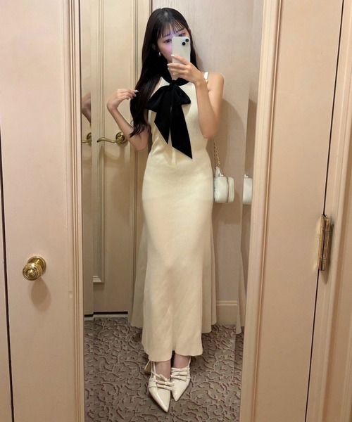 セール】【Mode Ribbon Collection】アメスリニットワンピース