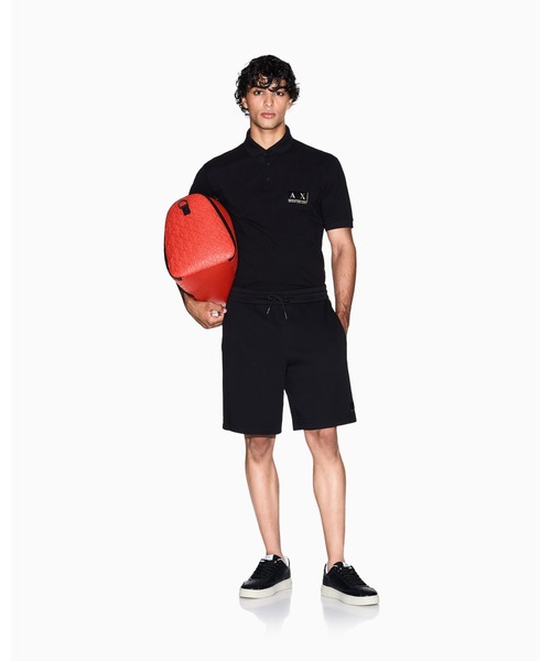 ARMANI EXCHANGE（アルマーニエクスチェンジ）の「【A|X アルマーニ エクスチェンジ】ゴールドロゴ スウェットハーフパンツ（スウェットパンツ・メンズ・ブラック・LARGE/MEDIUM/SMALL/X-LARGE/X-SMALL）」の4枚目の写真