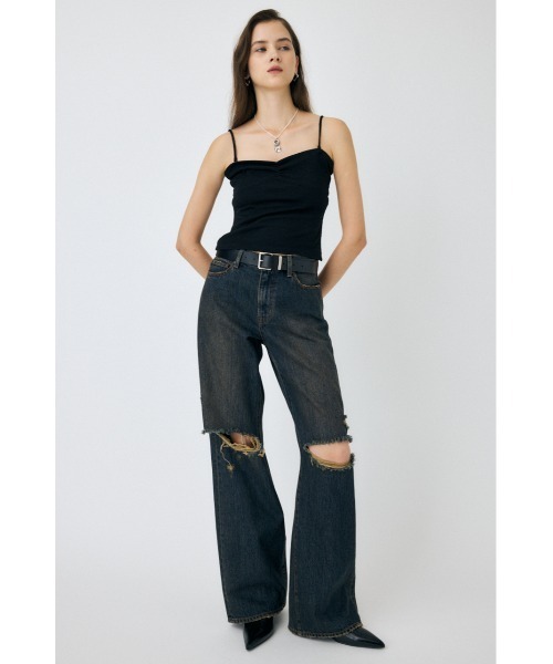 MOUSSY(マウジー)の「BOUCLE TWEED キャミソール(キャミソール・レディース・ブラック系その他/ブラック・1/2)」の4枚目の写真