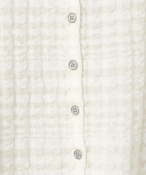 JEANASIS（ジーナシス）の「12Gチェックジャガードクルーカーディガン/590772（カーディガン/ボレロ・レディース・ブラック/ネイビー/レッド/オフホワイト/イエロー・FREE）」の13枚目の写真